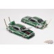 SKYLINE C210 KAIDO RACER (BOSOZOKU STYLE) - SILVER/GREEN - Pop Race 1:64 - PR640061 -  Passion Diecast 