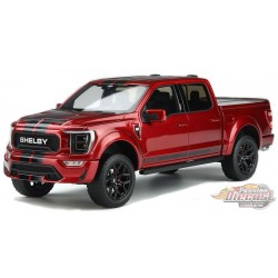 (Preorder) Pickup Ford Shelby F-150 2022 en rouge rapide métallisé avec bandes noires Édition limitée - 1/18 - GT SPIRIT - US061