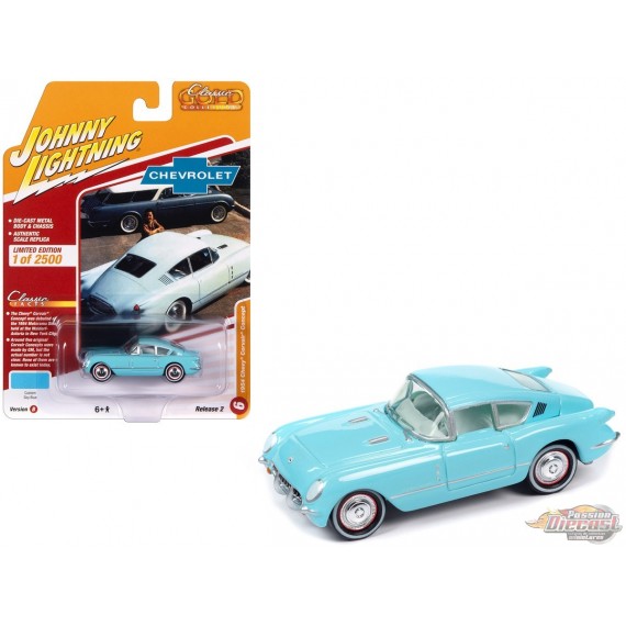 1954 Chevrolet Corvair Concept Car en bleu ciel - Johnny Lightning - 1/64 - JLSP358 B Passion Diecast