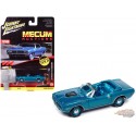1971 Plymouth Cuda Convertible in Blue Fire Metallic - Johnny Lightning 1/64 - JLSP375