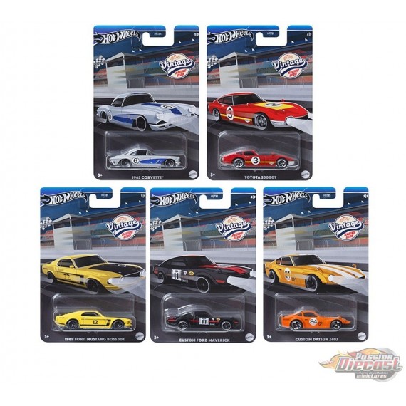 Hot Wheels 1:64 Vintage Grand Prix B Assortiment 2024 - EMC Exclusives - HRT81-956B - Passion Diecast
