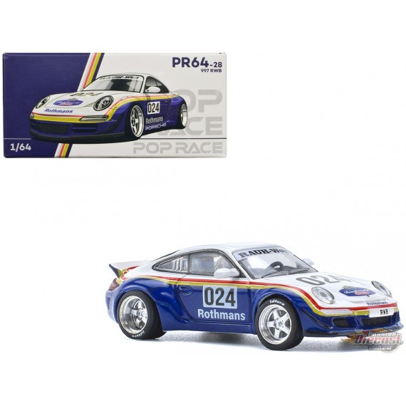 RWB 997 ROUGE BLEU - Pop Race 1:64 - PR640028 -  Passion Diecast 