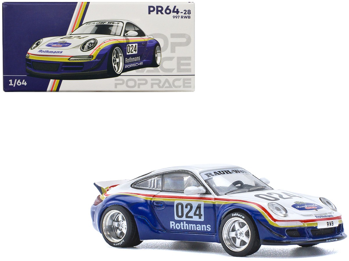 RWB 997 RED BLUE - Pop Race 1:64 - PR640028 - Passion Diecast