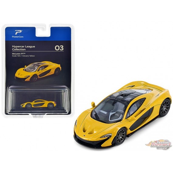 McLaren P1 - Volcano Yellow - Hypercar League Collection - PosterCars - 1/64 - H03B Passion Diecast