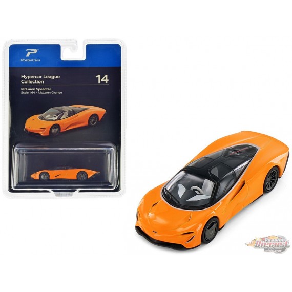 McLaren Speedtail - McLaren Orange - Hypercar League Collection - PosterCars - 1/64 - H14B Passion Diecast