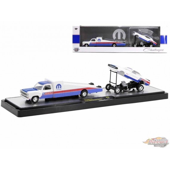 Auto-Haulers Release 70 - 1974 Dodge Truck & 1971 Dodge Challenger Funny Car - M2 Machine - 1:64 - 36000 70 C Passion Diecast