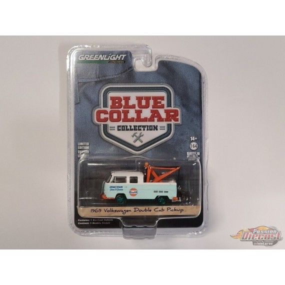 (Green Machine) Gulf Oil Sales & Service - 1969 Volkswagen - Blue Collar Collection Series 10 - 1/64 Greenlight - 35220 BGR