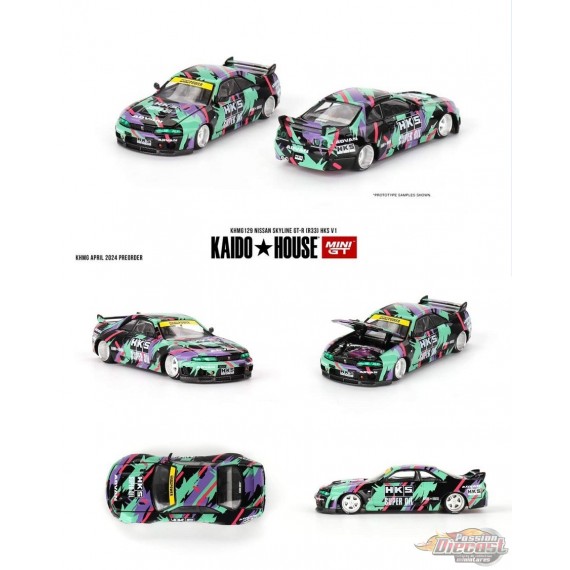 Kaido★House - Nissan Skyline GT-R (R33) HKS V1 - Mini GT - Mijo Exclusives  - 1/64 - KHMG129 Passion Diecast