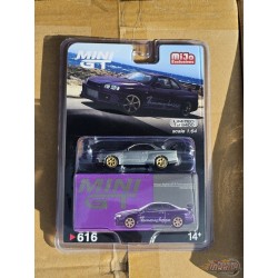 CHASE CAR Nissan Skyline GT-R (R34) Tommykaira R-z - Midnight Purple - Mini GT - 1:64 - MGT00616GR Passion Diecast