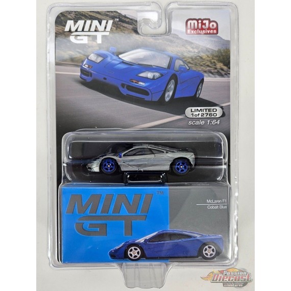 CHASE CAR McLaren F1 Cobalt Blue - Mini GT - 1:64 - MGT00629GR Passion Diecast