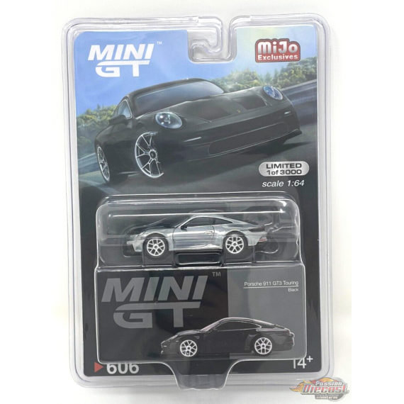 CHASE CAR Porsche 911 (992) GT3 Touring Noir - Mini GT - 1:64 - MGT00606GR Passion Diecast
