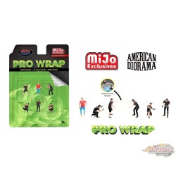 Figurine Pro-Wrap Set - Ensemble 6 pièces en métal - American Diorama 1/64 - AD-2413 Passion Diecast