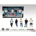 Figures Team Liberty Walk Set - 5-piece metal set - American Diorama - 1/18 - AD-90100