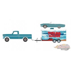 (Preorder) 1966 Ford Thunderbird Convertible & 1967 Ford F-250 - Hollywood Hitch & Tow Series 13 - Greenlight - 1-64 - 31180 B