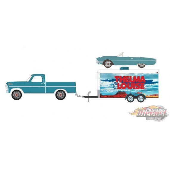 1966 Ford Thunderbird Convertible & 1967 Ford F-250 - Hollywood Hitch & Tow Series 13 - Greenlight - 1-64 - 31180 B