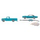 1969 Plymouth GTX & 1967 Dodge D-200 - Hollywood Hitch & Tow Series 13 - Greenlight - 1-64 - 31180 A