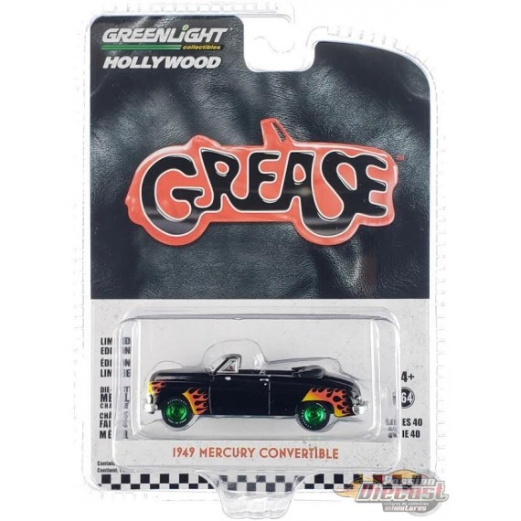 (Green Machine) 1949 Mercury Convertible - Grease (1978) - Hollywood Series 40 - 1/64 Greenlight - 62010 BGR