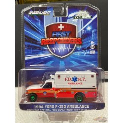 (Green Machine) service d'incendie officiel de ville de New York - 1994 Ford F-350 - Hobby Exclusive - 1/64 Greenlight - 67063GR