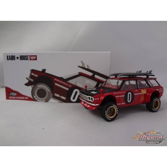 CHASE CAR Kaido★House - Datsun Kaido 510 Wagon Kaido GT Surf Safari RS V2 - Mini GT - Mijo Exclusives - 1/64 - KHMG054GR