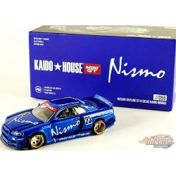CHASE CAR Kaido★House - Nissan Skyline GT-R (R34) Kaido Works V3 - Mini GT - Mijo Exclusives - 1/64 - KHMG055GR