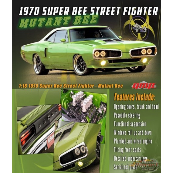 1970 DODGE SUPER BEE STREET FIGHTER - MUTANT BEE - 1/18 GMP - G1803126 Passion Diecast