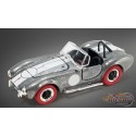 (Preorder) 1965 SHELBY COBRA 427 S/C - RAW METAL W/ RED TIRES - Shelby Collectibles 1/64 -SC-705-M