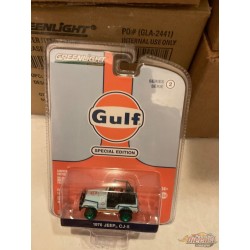 (Green Machine) 1976 Jeep CJ-5 avec pièces Baja - Gulf Oil Special Edition Series 2 - 1/64 Greenlight - 41145 CGR