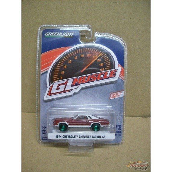 (Green Machine) 1974 Chevrolet Chevelle Laguna S3 - GreenLight Muscle Series 27 - 1/64 Greenlight - 13320 CGR