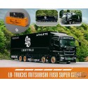 LB Truck Mitsubishi Fuso Super Great Transporter Athlete - Black - GCD - 1:64 - KS-073-302