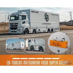 (Preorder) LB Truck Mitsubishi Fuso Super Great Transporter Sakon Logix - Blanc - GCD - 1:64 - KS-073-301