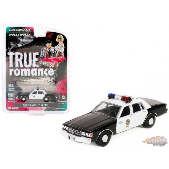 Los Angeles Police 1986 Chevrolet Caprice - True Romance - Hollywood Series 41 - 1/64 Greenlight - 62020 C