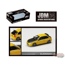 (Preorder) Honda Civic Type R (EK9) JDM Style - Sunlight Yellow with Carbon Hood - Hobby Japan - 1:64 - HJDM001-4