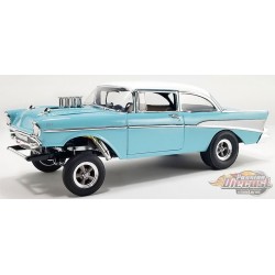 1957 Chevrolet Bel Air Gasser en bleu pied d'alouette Édition limitée - ACME - 1/18 - A1807017