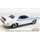 1971 Dodge Challenger R/T en blanc brillant avec bandes bleues Édition limitée - ACME - 1/18 - A1806027 Passion Diecast 