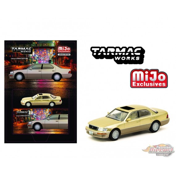 Lexus LS400 - Champagne Beige Metallicc - Tarmac Works - 1/64 - T64G-082-GO  Passion Diecast