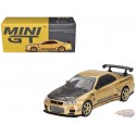 Nissan Skyline GT-R (R34) Top Secret Gold - Japan Exclusive - Mini GT - 1:64 - MGT00676