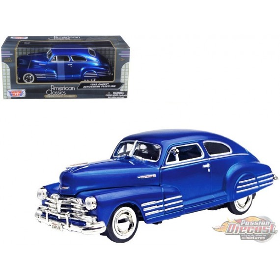 Chevy Aerosedan Fleetline 1948 - Motormax 1-24 - 73266 BLU - Passion Diecast