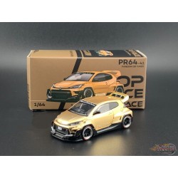 Padem GR Yaris Satin Gold - Pop Race 1:64 - PR640041 -  Passion Diecast 