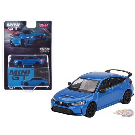 Honda Civic Type R Boost Blue Pearl 2023 - Mini GT - 1:64 - MGT00637 Passion Diecast