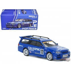 NISSAN STAGEA CALSONIC - Pop Race 1:64 - PR640059 -  Passion Diecast 