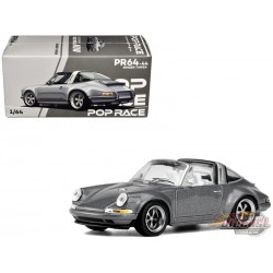 SINGER TARGA METALLIC GREY - Pop Race 1:64 - PR640044 -  Passion Diecast 