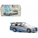 NISSAN STAGEA R34 BLUE/SILVER - Pop Race 1:64 - PR640060