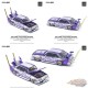 SKYLINE C210 KAIDO RACER (STYLE BOSOZOKU) VIOLET CHROME/ARGENT - Pop Race 1:64 - PR640107 -  Passion Diecast 