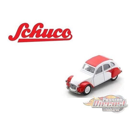 Citroën 2CV Dolly White and Red  - Schuco - 1:64 - 452037200