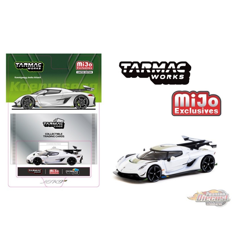 Koenigsegg Jesko Attack with Trading Card - White - MiJo Exclusives ...