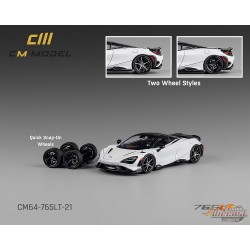 McLaren 765LT - Blanche avec carbone - Limited Edition - CM Model - 1:64 - CM64-765LT 21 Passion Diecast