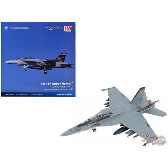 McDonnell Douglas F/A-18F Super Hornet / USN VFA-32, Oshkosh, WI, EAA AirVenture 2023 / Hobby Master 1:72 HA5137
