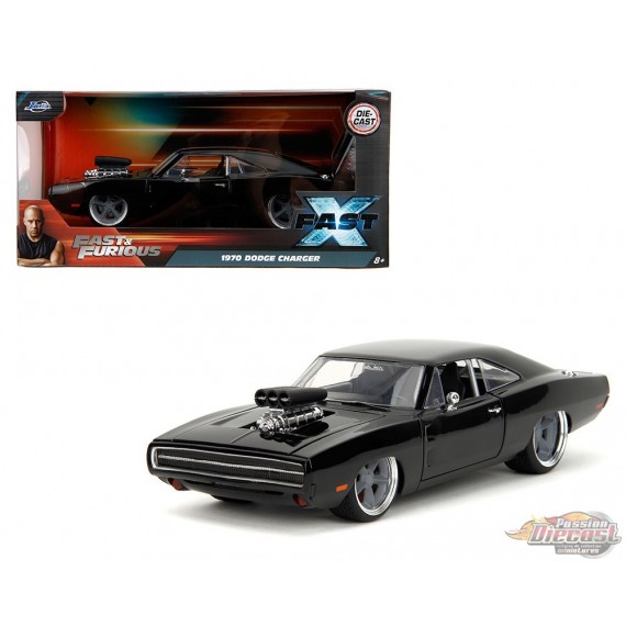 Doms 1970 Dodge Charger - Noir - Fast & Furious: Fast X - Jada - 1/24 - 34918 - Passion Diecast 