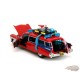 Ghostbusters x Transformers Ecto-1 with Optimus Prime Graphics - Red - Hollywood Rides - Jada - 1/24 - 35466