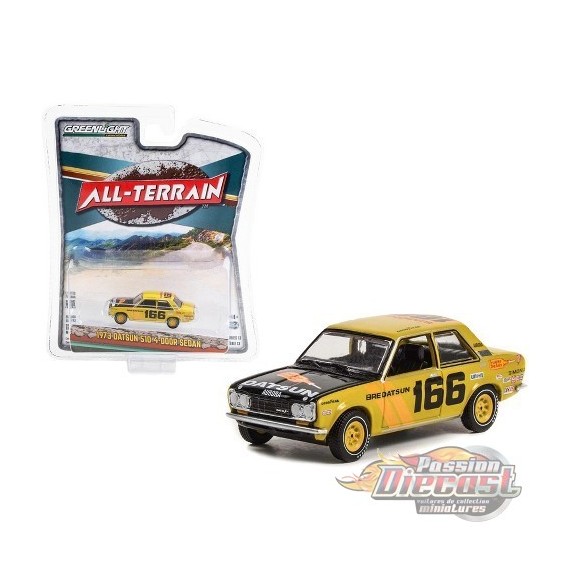 Mexican 1000 Rally - 1973 Datsun 510 4-Door Sedan - All-Terrain Series 13 - 1/64 Greenlight - 35230 B Passion Diecast 